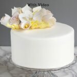 a pinterest image for fondant cake tutorial.