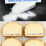 a pinterest image for sugar in baking with text overlay.
