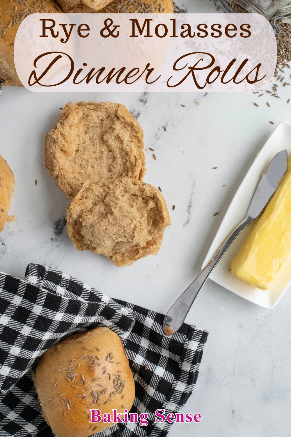 Rustic Rye Roll Rye & Molasses Dinner Rolls - Baking Sense®