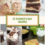 a pinterest image for st. patrick's day recipes with text overlay.